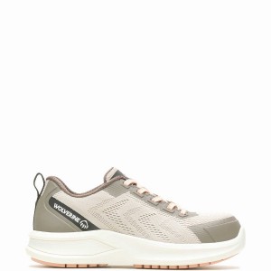 Beige Wolverine Bolt DuraShocks® Knit CarbonMax® Women Work Shoes | ZFO2061OA