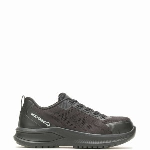 Black Wolverine Bolt DuraShocks® Knit CarbonMax® Women Work Shoes | SBQ7790XU