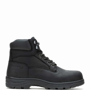 Black Wolverine Carlsbad 6" Steel-Toe Men Work Boots | WDX4454MH