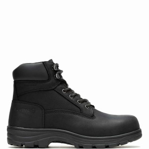 Black Wolverine Carlsbad Waterproof 6" Steel-Toe Men Work Boots | XNP10085IQ