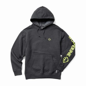 Black Wolverine Graphic- Sleeve Logo Men Hoodie | PWF3353RL