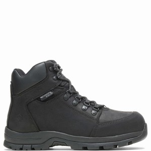 Black Wolverine Grayson Steel Toe Men Work Boots | WTH6182VH