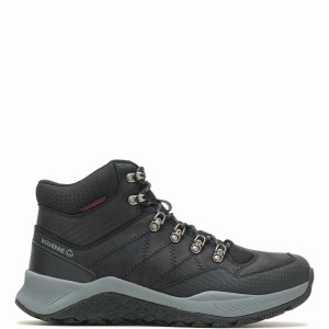 Black Wolverine Luton Waterproof Men Hiking Boots | XSK5342QI