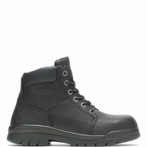 Black Wolverine Marquette Steel-Toe 6" Men Work Boots | OQB5126OF