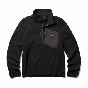 Black Wolverine Polar 1/4 Zip Men Fleece | KIK5935FP