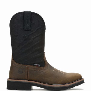 Black Wolverine Rancher Flag LX Steel-Toe Wellington Men Boots | LDF4065TW