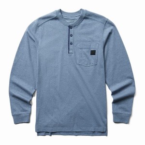 Blue Wolverine Guardian Cotton™ Long Sleeve Henley Men T Shirts | KPH10029HT