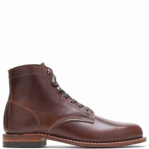 Brown Wolverine 1000 Mile Plain-Toe Original Men Work Boots | IPA6154MD