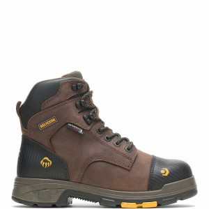 Brown Wolverine Blade LX Waterproof Met-Guard CarbonMAX 6" Men Work Boots | ZHF4638SU