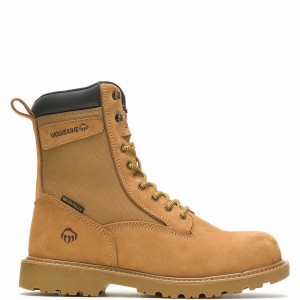 Brown Wolverine Floorhand Insulated 8" Men Work Boots | AFZ2853KQ