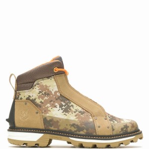 Brown Wolverine Halo Spartan Men Work Boots | AZV3959QO