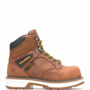 Brown Wolverine Hellcat UltraSpring™ CarbonMAX® 6" Women Work Boots | OMB7533DA