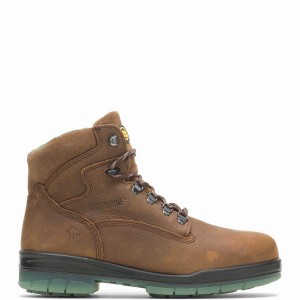 Brown Wolverine I-90 DuraShocks® Waterproof Insulated Steel Toe 6" Men Work Boots | NQQ9872MW