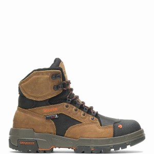 Brown Wolverine Legend DuraShocks® CarbonMAX® 6" Men Work Boots | XBT6067GD