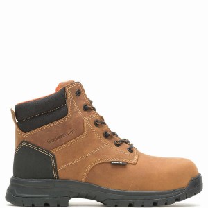 Brown Wolverine Piper 6" Composite-Toe Women Work Boots | VWT9577ED