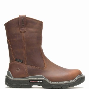 Brown Wolverine Raider DuraShocks® Waterproof CarbonMAX® Wellington Men Boots | AGG8635SG