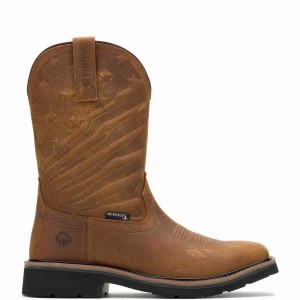 Brown Wolverine Rancher Flag LX Wellington Men Boots | WUE8140NB