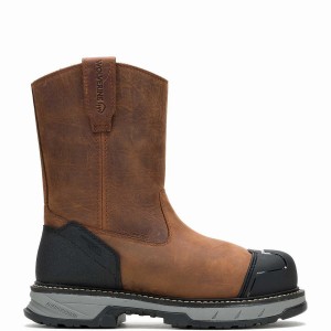 Brown Wolverine ReForce EnergyBound™ Heavy Duty Wellington CarbonMax® Men Boots | BZZ997PU