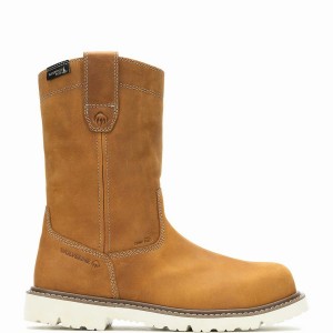 Brown Wolverine Revival Composite-Toe Work Wellington Men Boots | WST44UO