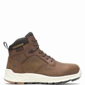 Brown Wolverine ShiftPLUS Work LX 6" Alloy-Toe Men Work Boots | BXE2869TP