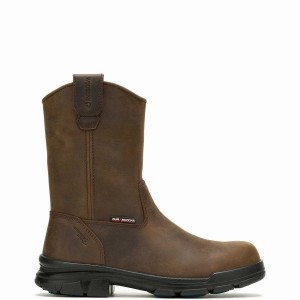 Dark Brown Wolverine DuraShocks SR Icon Wellington CarbonMax® Men Boots | HPQ3894MG