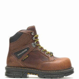 Dark Brown Wolverine Hellcat UltraSpring™ CarbonMAX® 6" Women Work Boots | YVR9464XI