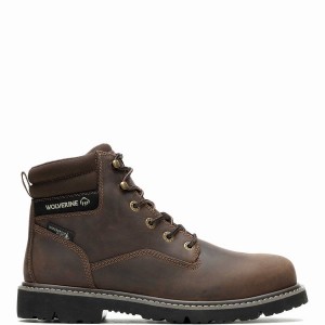 Dark Brown Wolverine Revival 6" Men Work Boots | PPM3219IQ