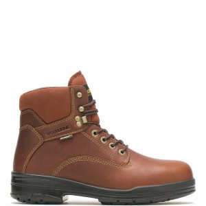 Red Brown Wolverine DuraShocks® SR 6" Steel Toe Men Work Boots | UDQ2177FD