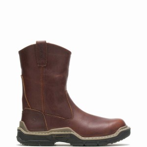 Red Brown Wolverine Raider DuraShocks® CarbonMAX® Wellington Men Boots | CCR4797ZK