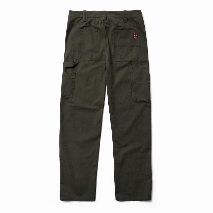 Black Green Wolverine Eaton Ripstop Carpenter Men Pants | IPA888KJ