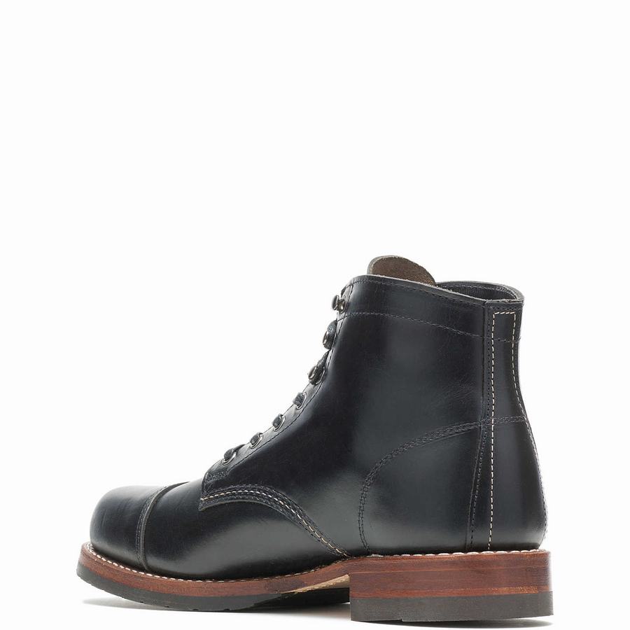 Black Wolverine 1000 Mile Cap-Toe Classic Men Work Boots | ITW3531EL