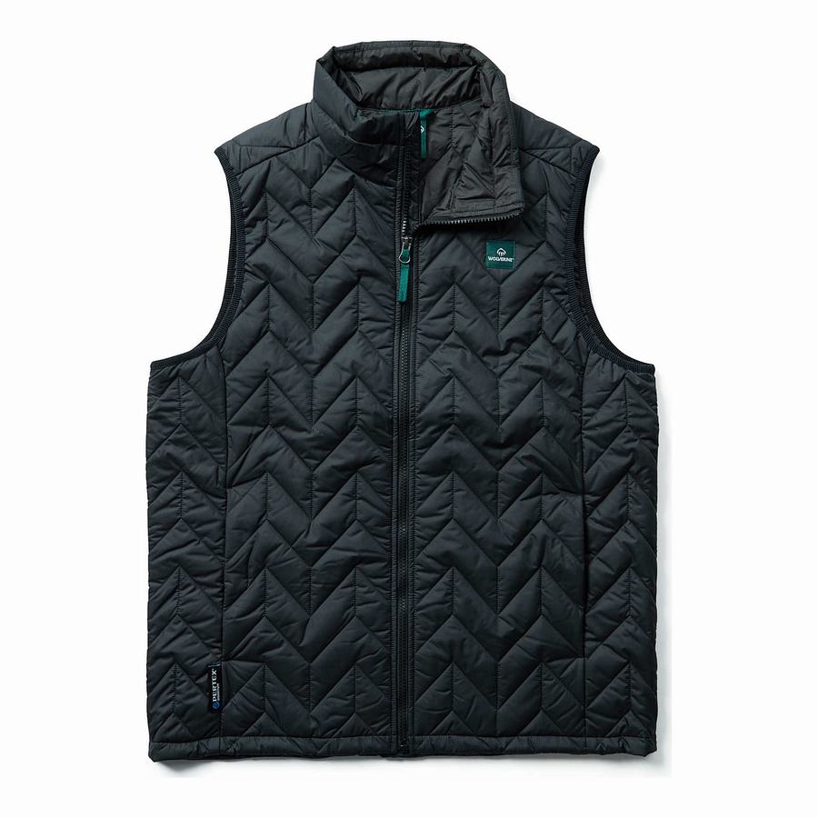 Black Wolverine Alpine Insulated Men Vest | FFT2482DB