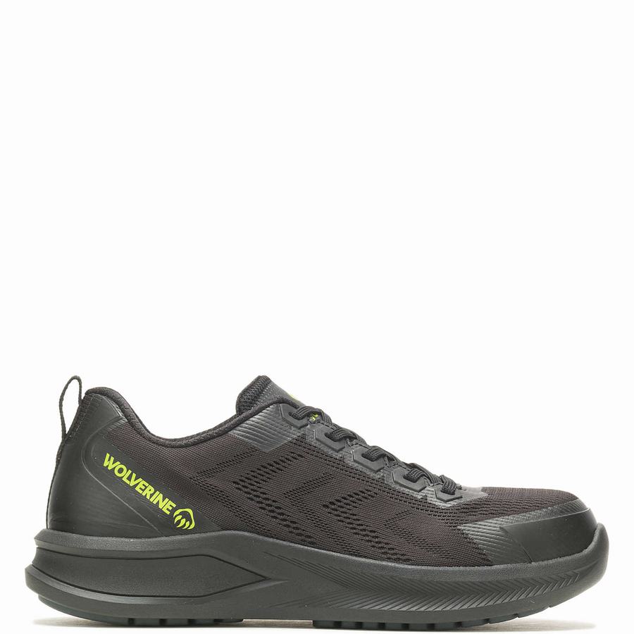 Black Wolverine Bolt DuraShocks® Knit CarbonMax® Men Work Shoes | LLE1927AZ