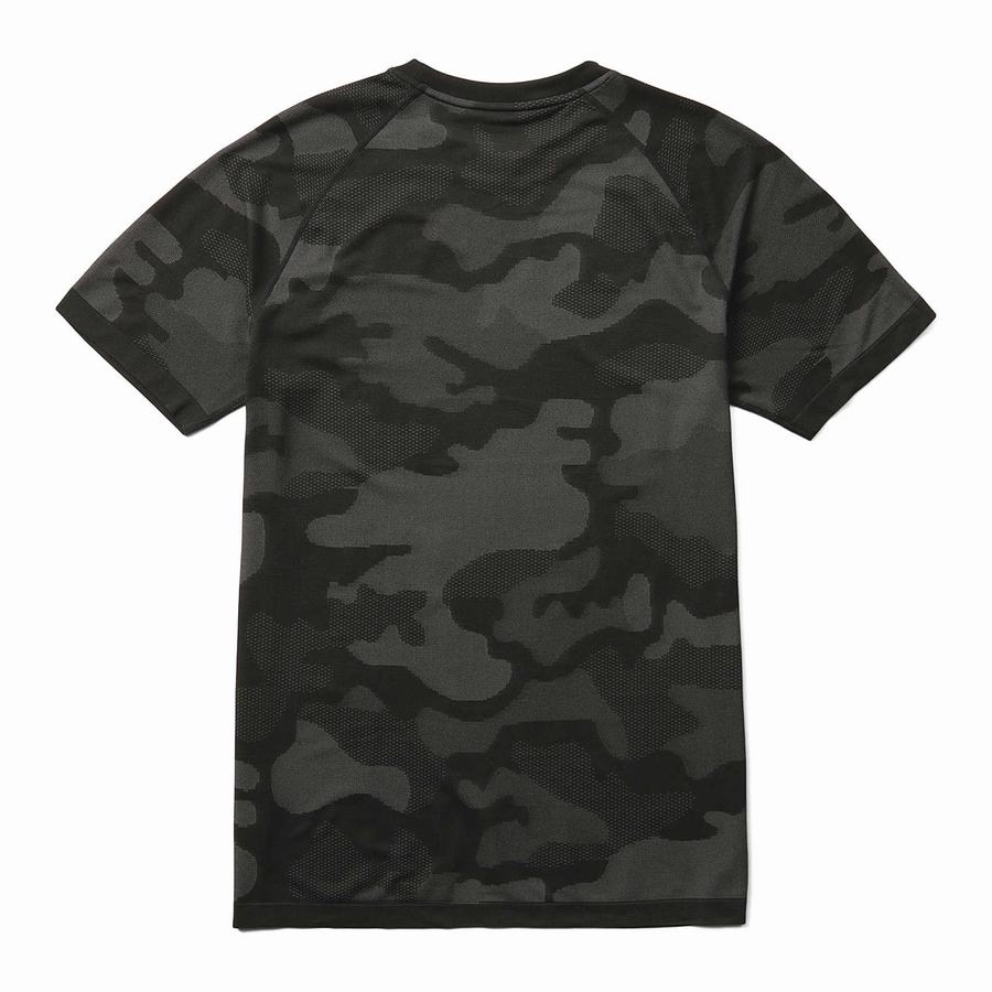 Black Wolverine Camo Mesh Crew Neck Undershirt Men T Shirts | TTP377OC