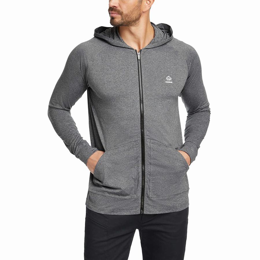 Black Wolverine Cascade Performance Men Hoodie | EIM2139ZP