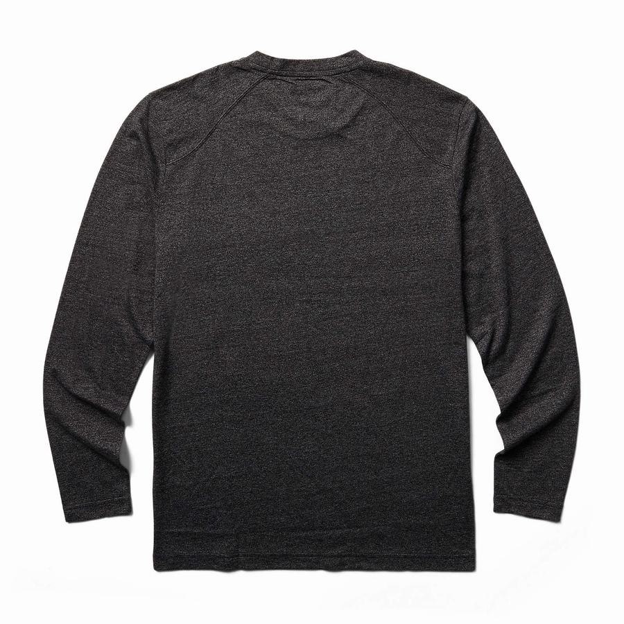 Black Wolverine Edge Long Sleeve Men Shirts | KLM563IX