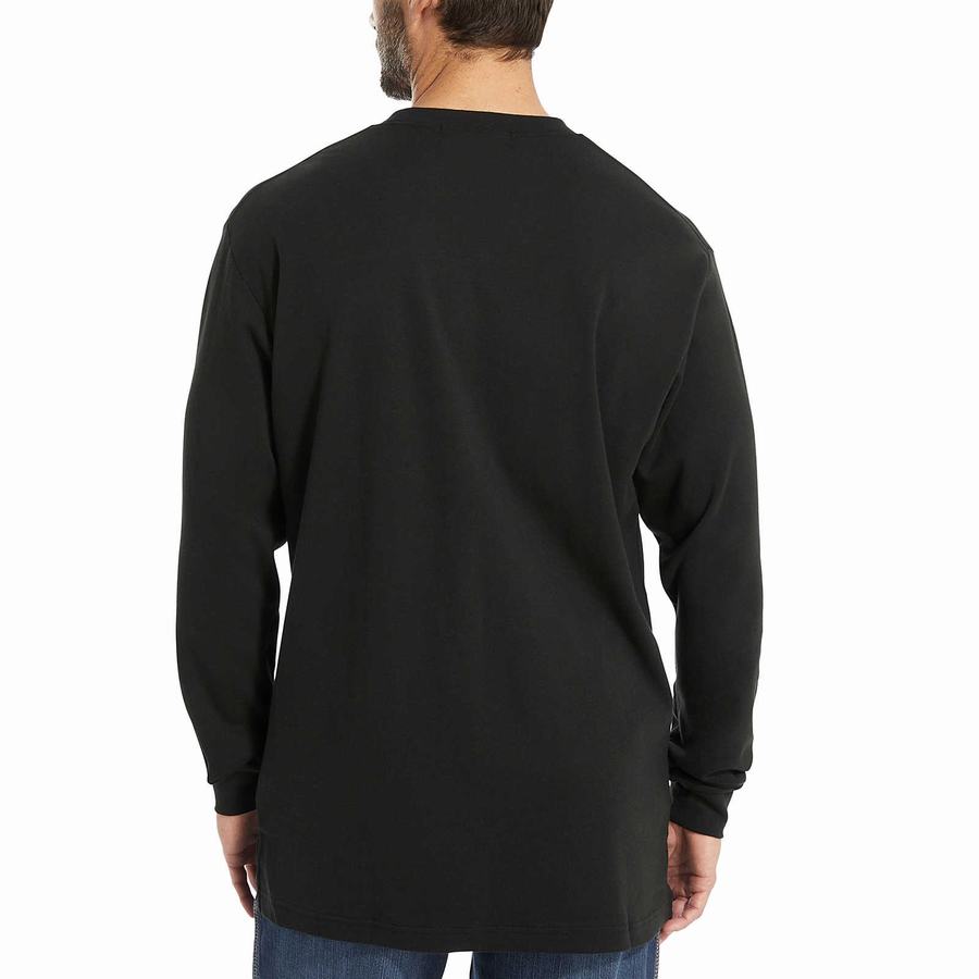 Black Wolverine FR Long Sleeve Print Tee Men T Shirts | NQL1554QC