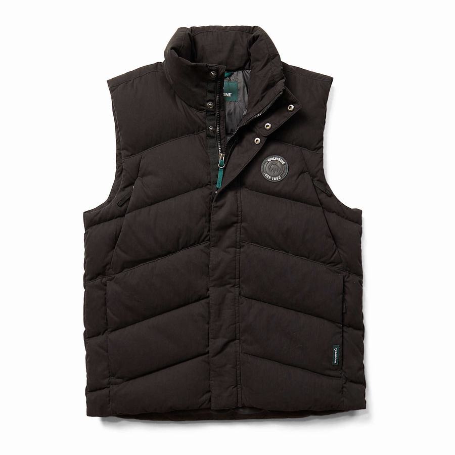 Black Wolverine Frost Down Men Vest | OOQ6933XD