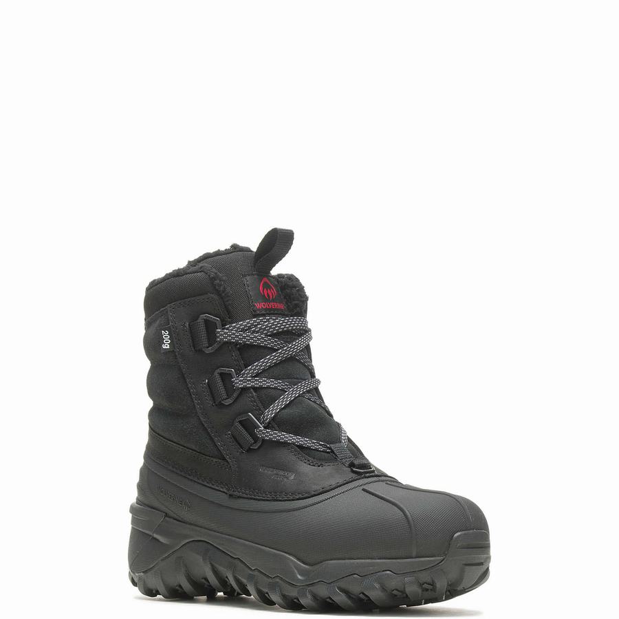 Black Wolverine Glacier Surge Insulated Men Work Boots | KFS9312CR