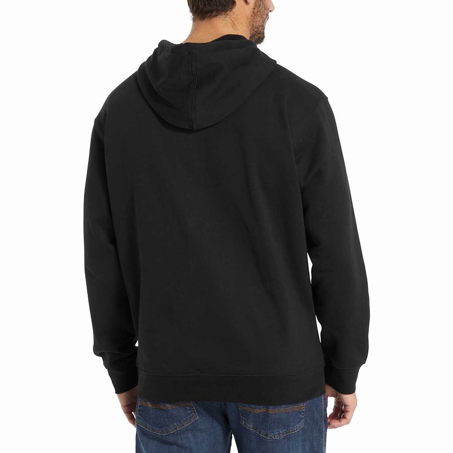 Black Wolverine Graphic- Sleeve Logo Men Hoodie | MEW1670AO