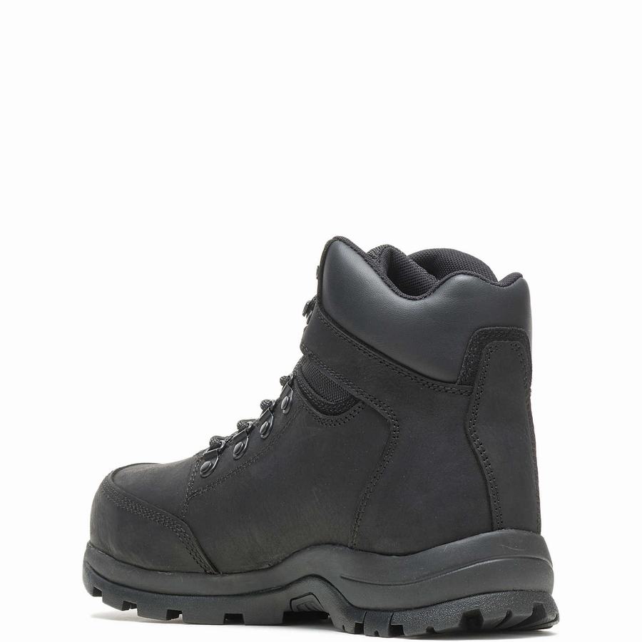 Black Wolverine Grayson Steel Toe Men Work Boots | WTH6182VH