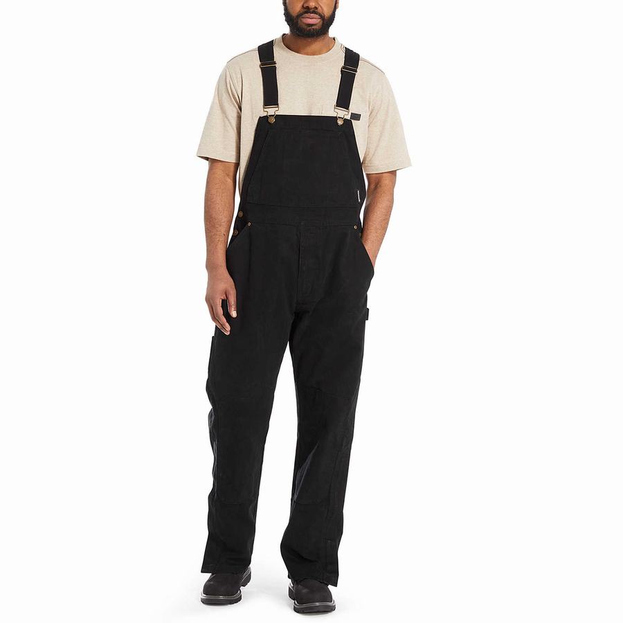 Black Wolverine Sawmill Duck Bib Men Overalls | API5515FN