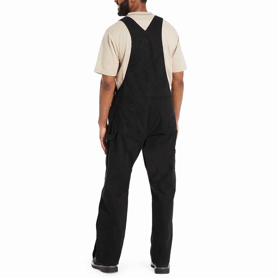 Black Wolverine Sawmill Duck Bib Men Overalls | API5515FN