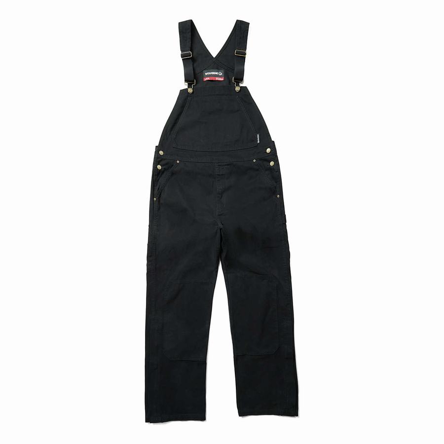 Black Wolverine Sawmill Duck Bib Men Overalls | API5515FN