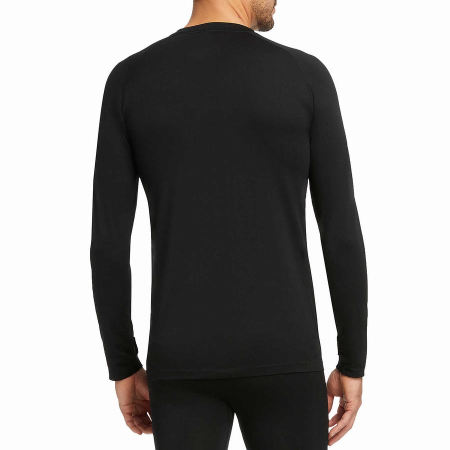 Black Wolverine Seamless Baselayer Long Sleeve Top Men T Shirts | AEL6968QV