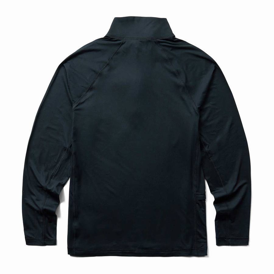 Black Wolverine Sun-Stop Eco 1/2 Zip Men Fleece | IDU9334ZL