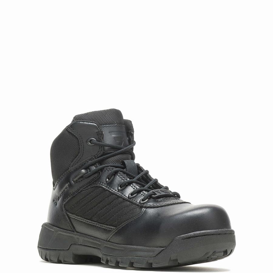 Black Wolverine Tactical Sport 2 Mid Composite Toe EH Men Work Boots | OTC5739VU