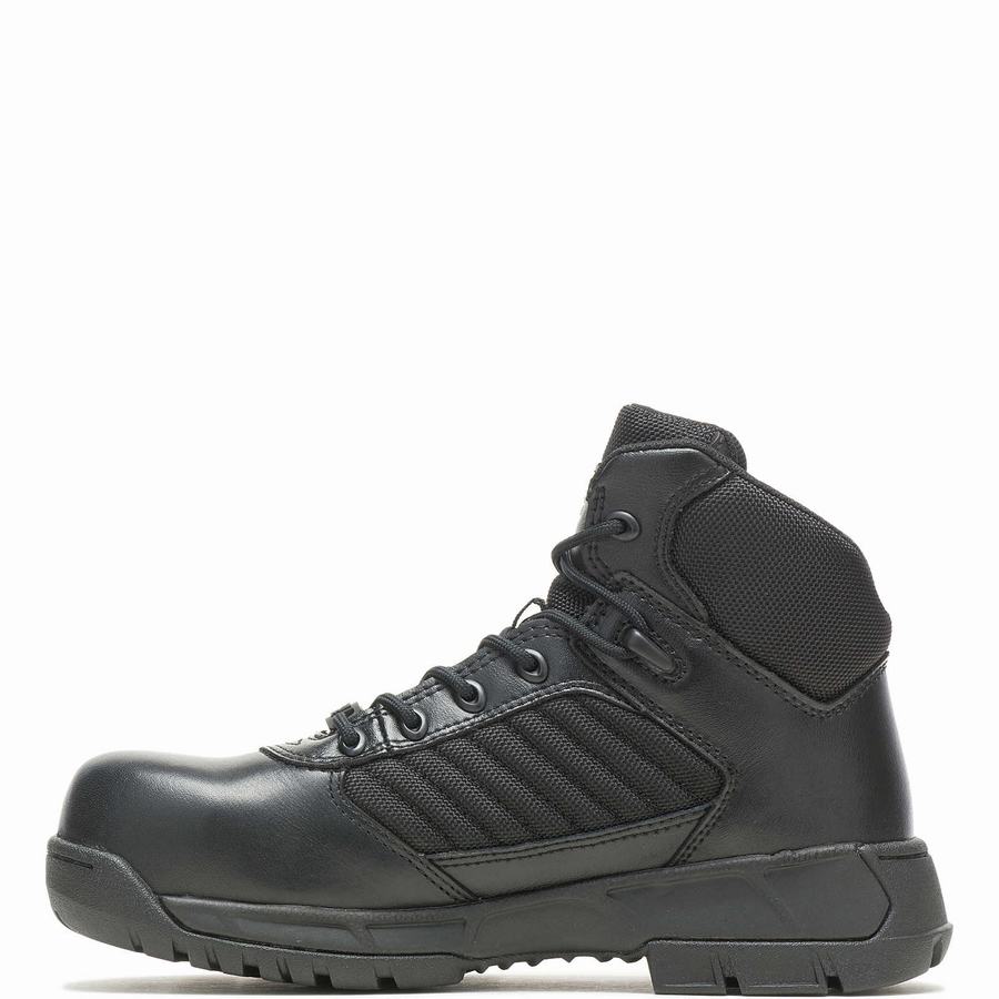 Black Wolverine Tactical Sport 2 Mid Composite Toe EH Men Work Boots | OTC5739VU