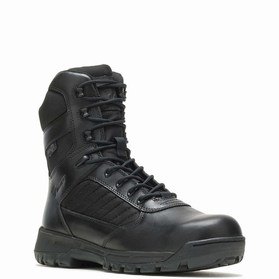 Black Wolverine Tactical Sport 2 Tall Side Zip DRYGuard Men Work Boots | YWL8624DC