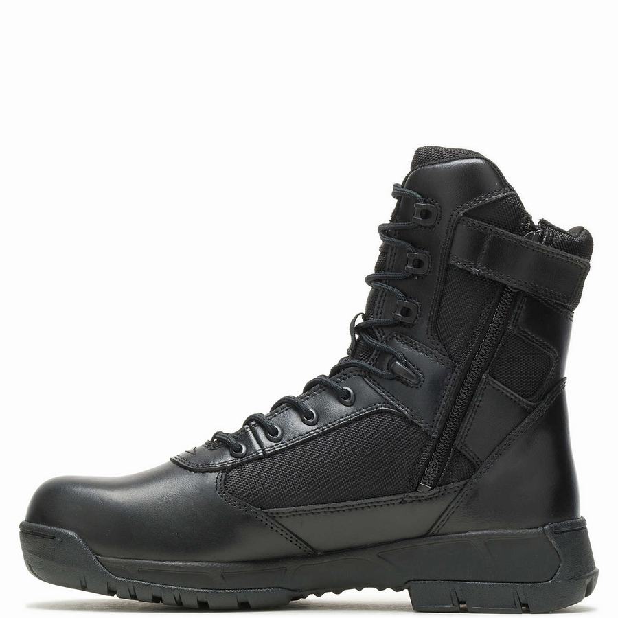 Black Wolverine Tactical Sport 2 Tall Side Zip DRYGuard Men Work Boots | YWL8624DC